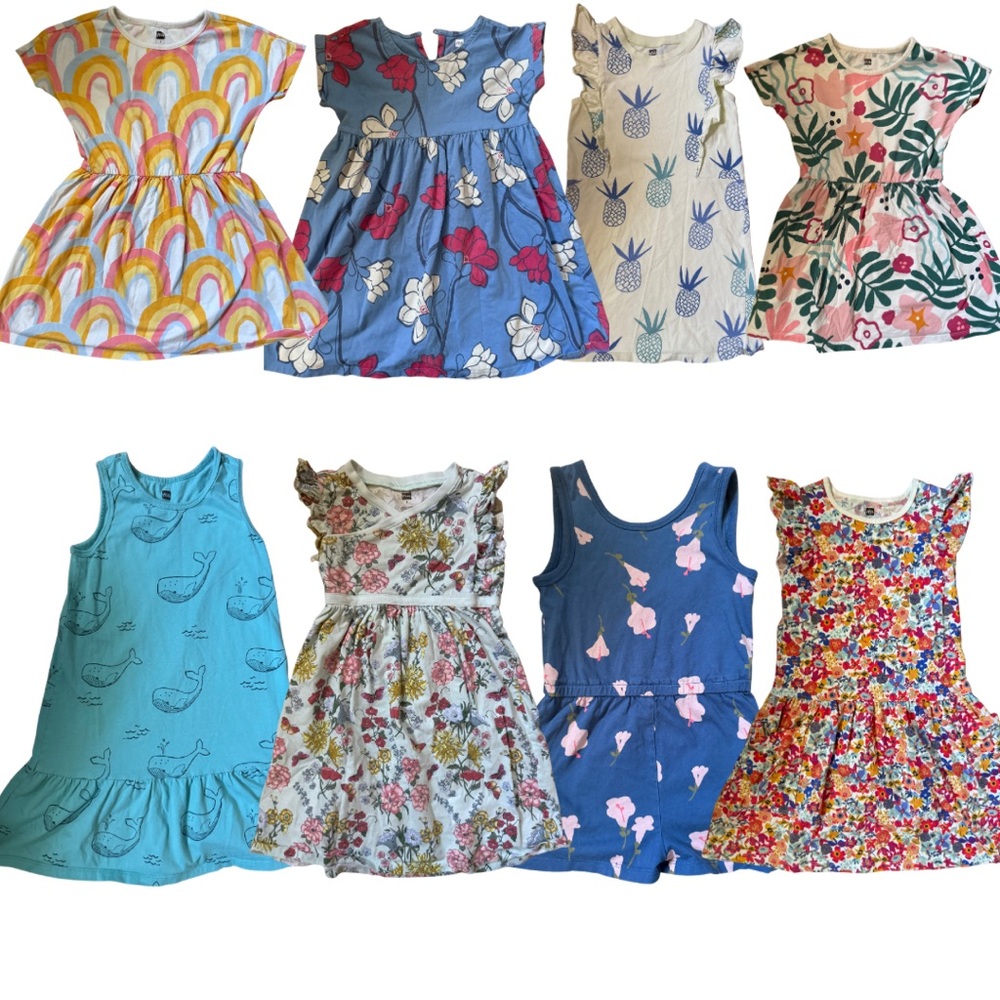 LOT of 8 TEA COLLECTION girls dresses size 6-7